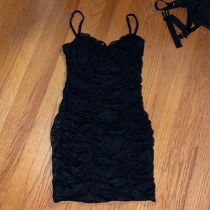 Black mini dress